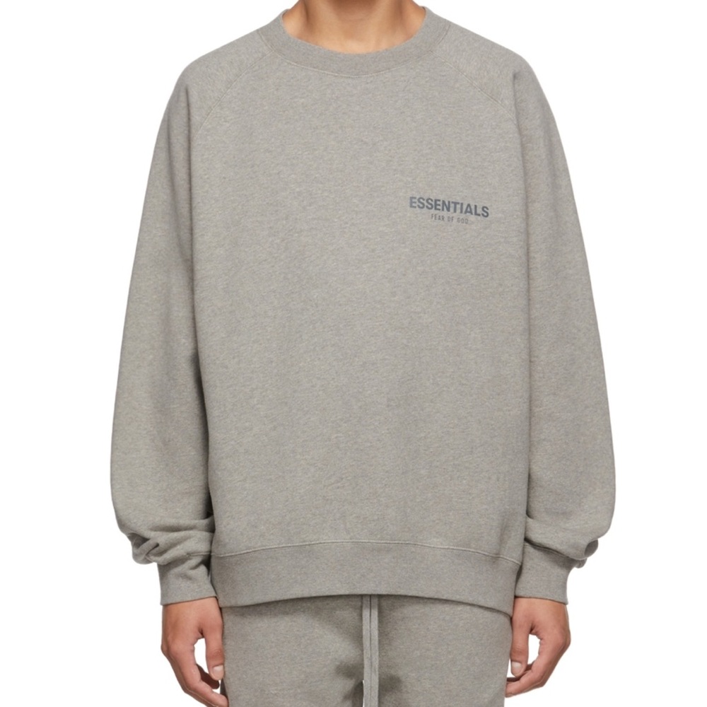 Fear of God Essentials Pullover Sweatshirt Dark Heather Oat Medium